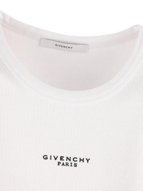 Givenchy logo ribbed tank top - White