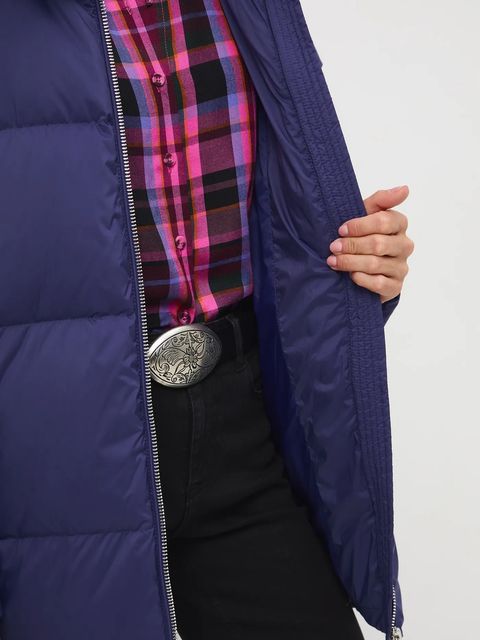 Medicine kurtka puchowa damska kolor fioletowy zimowa oversize