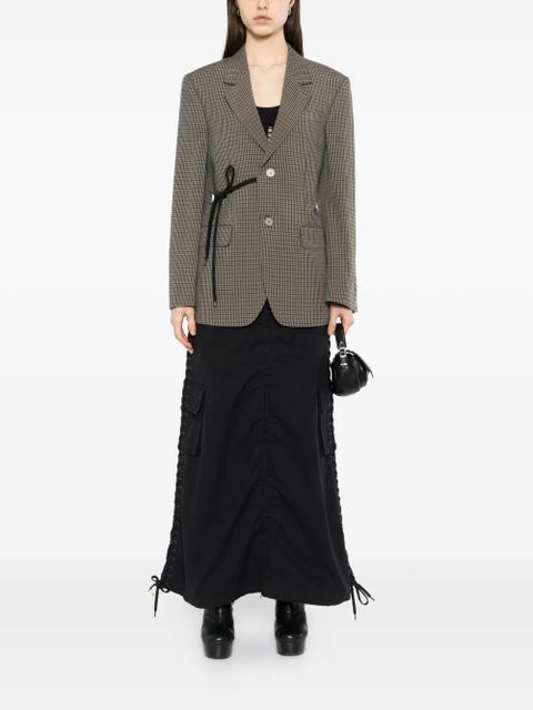 Balenciaga check wrap blazer - Neutrals - zdjęcie produktu nr 2