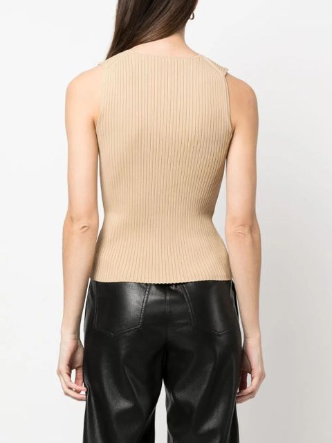 Nanushka shaped-bustier knitted top - Brown