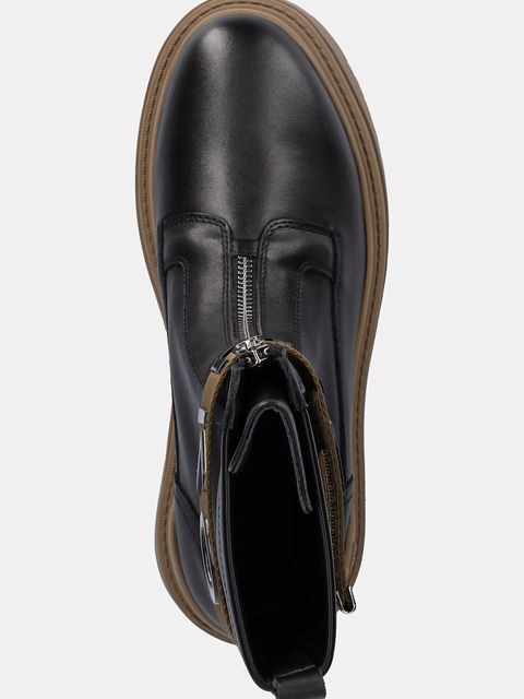 Pinko botki skórzane Mia 13 damskie kolor czarny na platformie SD0219P061Z99