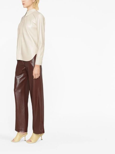 Nanushka coated long-sleeve shirt - Neutrals