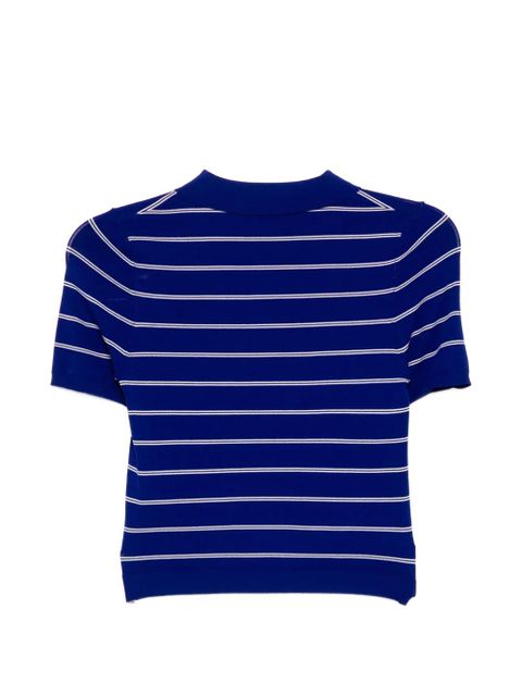 SHUSHU/TONG striped knitted polo shirt - Blue - zdjęcie produktu nr 2