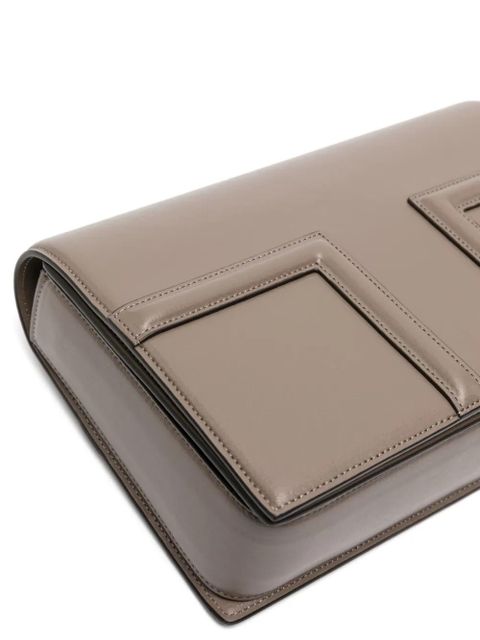 TOTEME T-Flap leather shoulder bag - Brown