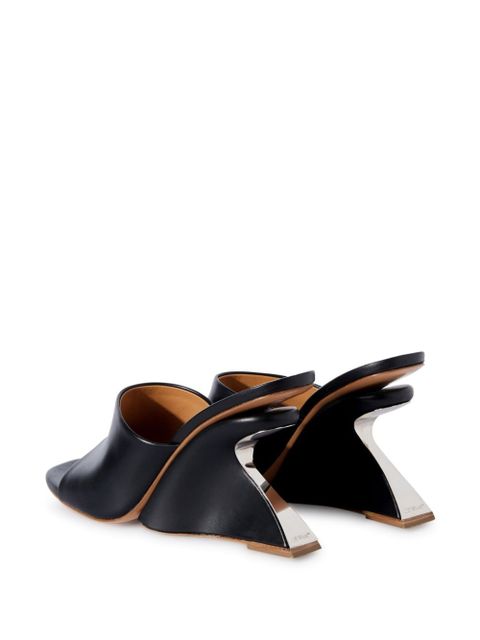 Off-White Jug wedge-heel leather sandals - Black