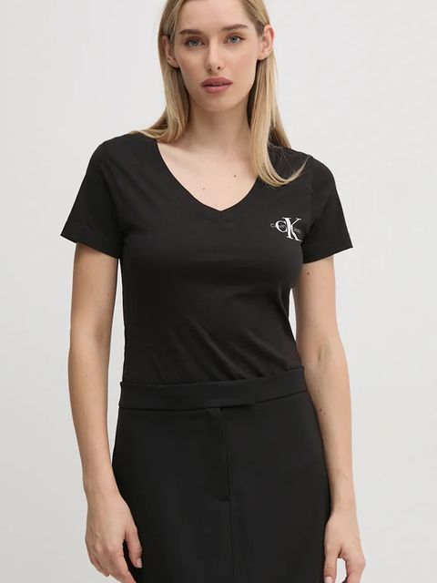 Calvin Klein Jeans t-shirt bawełniany 2-pack kolor czarny J20J223447 - zdjęcie produktu nr 1