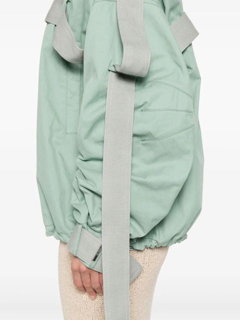 The Attico strap-detailing bomber jacket - Green