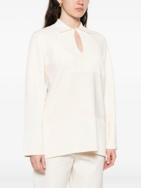 Max Mara long-sleeve polo top - Neutrals