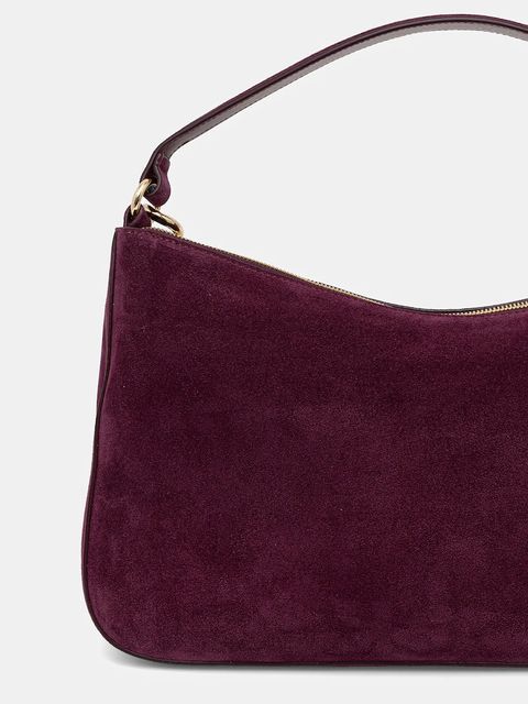 Twinset torebka zamszowa kolor fioletowy 252TB7162