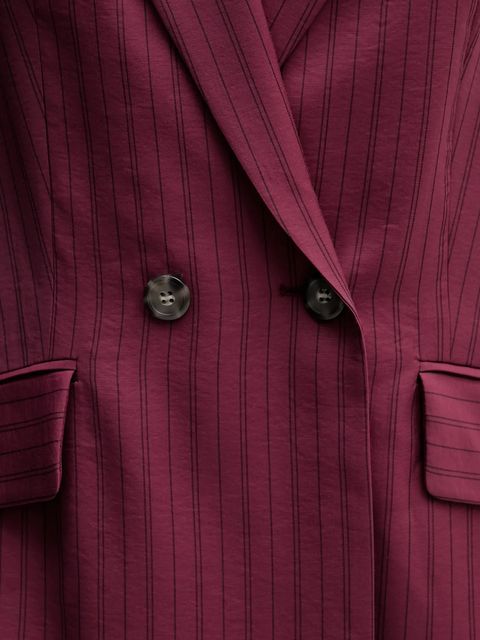 Sisley marynarka kolor bordowy dwurzędowa wzorzysta 24QVLW03B