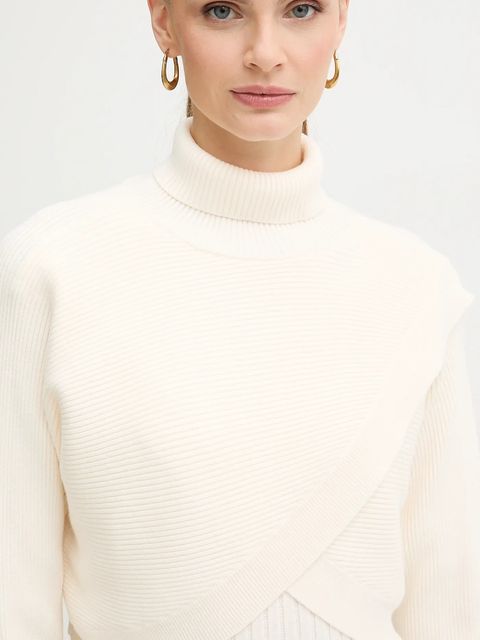 Morgan sukienka i sweter kolor beżowy midi dopasowana RMORIA