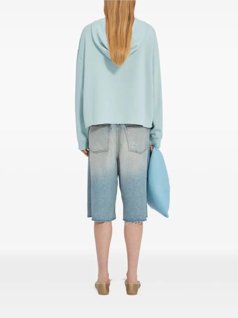 MM6 Maison Margiela raw-hem hoodie - Blue