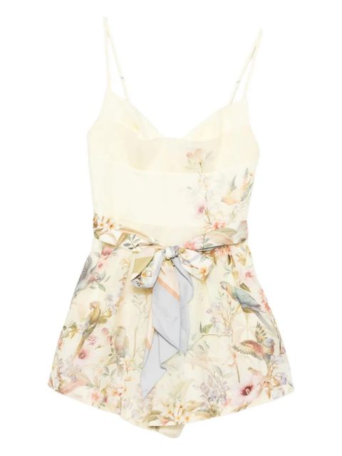 ZIMMERMANN floral-tie playsuit - Yellow - zdjęcie produktu nr 1
