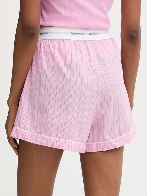 Calvin Klein Underwear szorty piżamowe bawełniane damska kolor różowy bawełniana LV00QS7573