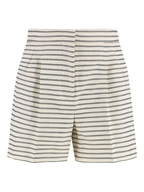 Max Mara pleated striped shorts - Neutrals - zdjęcie produktu nr 1