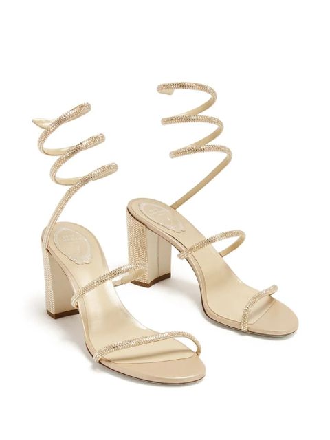 René Caovilla Cleo 80mm crystal-embellished sandals - Neutrals - zdjęcie produktu nr 2