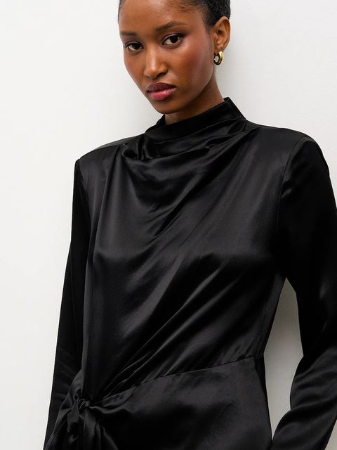 Answear.LAB bluzka damska kolor czarny gładka