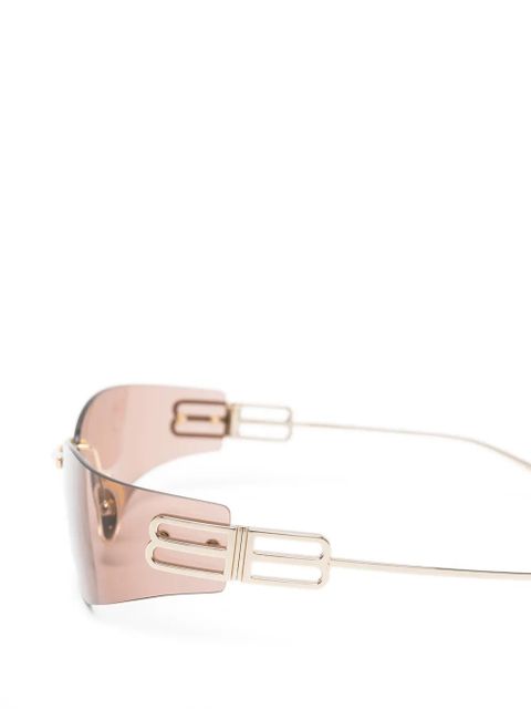 Balenciaga Eyewear Gossip rimless logo sunglasses - Gold