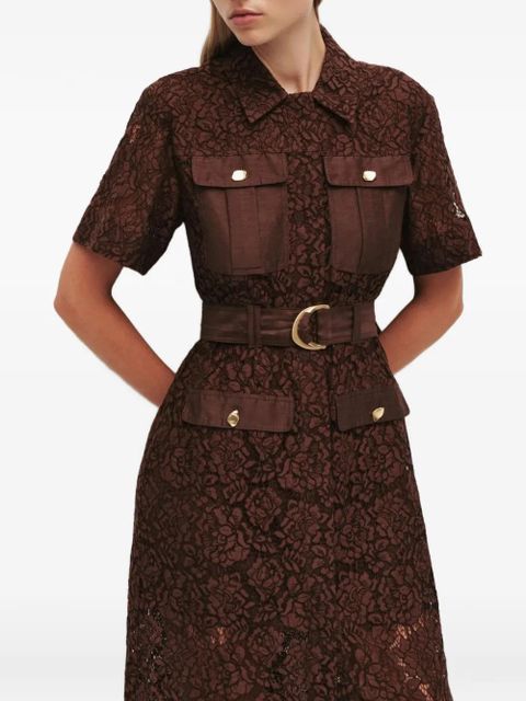 Aje Mystic patch pockets shirt dress - Brown