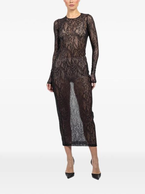 WARDROBE.NYC lace midi dress - Black - zdjęcie produktu nr 2