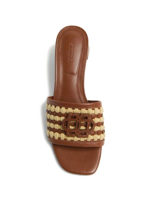 Simkhai Sydney woven-strap logo-detail sandals - Brown