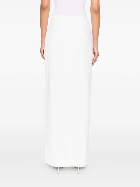 Alessandra Rich split-front midi skirt - White
