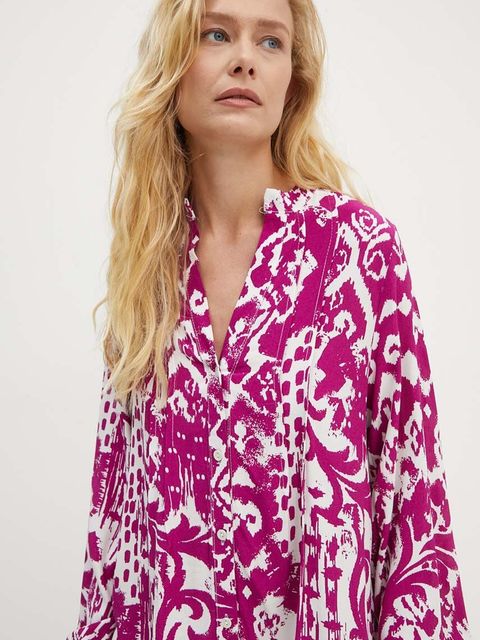 Answear.LAB sukienka kolor różowy mini rozkloszowana