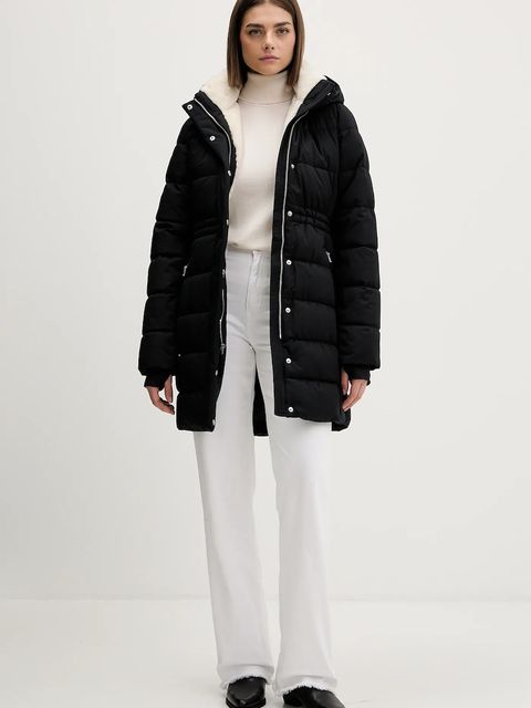 Hollister Co. parka kolor czarny zimowa KI344-5068-900