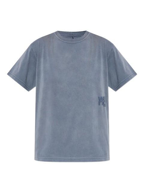 Alexander Wang logo-detail cotton T-shirt - Blue - zdjęcie produktu nr 1