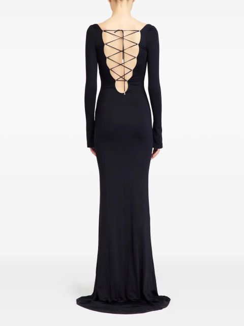 16Arlington Solaris tie maxi dress - Black