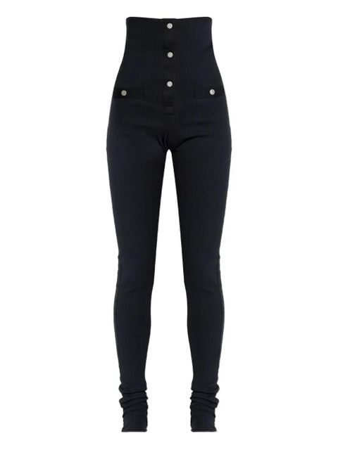 The Attico button ribbed trousers - Black - zdjęcie produktu nr 1