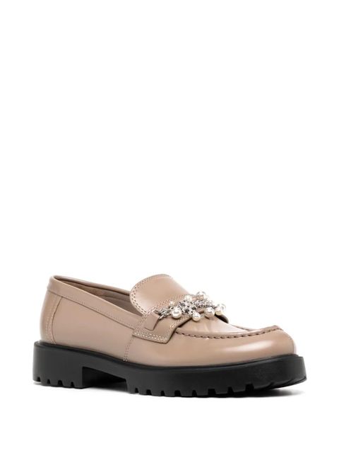 Tory Burch embellished classic loafers - Brown - zdjęcie produktu nr 2