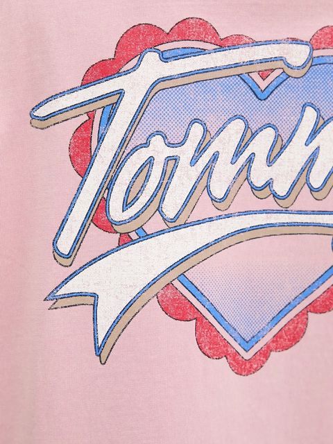 Tommy Jeans t-shirt bawełniany damski kolor różowy DW0DW21524