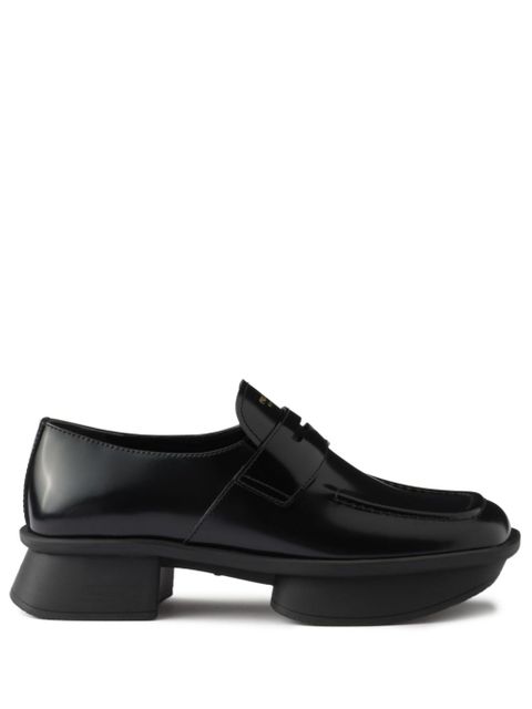 Prada leather loafers - Black