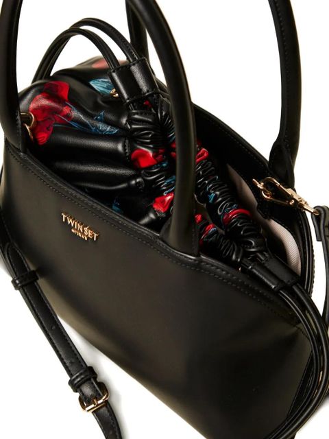 TWINSET logo-plaque tote bag - Black