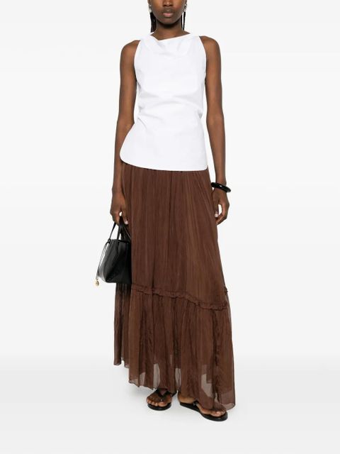 SOLOTRE ruffled skirt - Brown - zdjęcie produktu nr 2