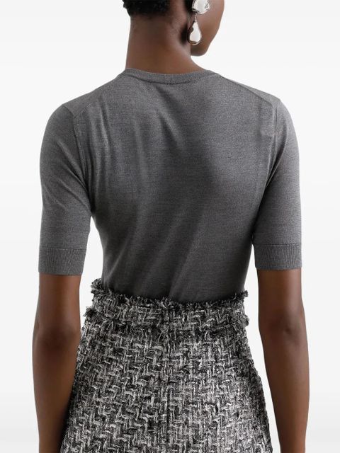Dolce & Gabbana round neck knit top - Grey
