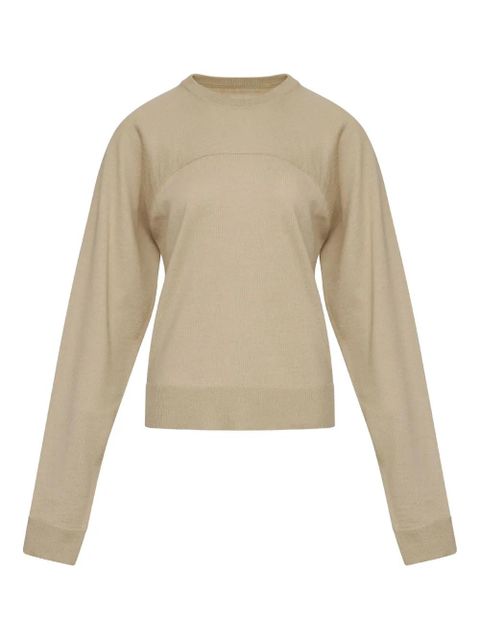 MM6 Maison Margiela crew-neck long-sleeved top - Brown - zdjęcie produktu nr 1