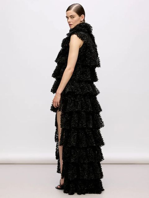 Karl Lagerfeld sukienka Karl Lagerfeld Studio kolor czarny maxi rozkloszowana A4W13062 - zdjęcie produktu nr 2