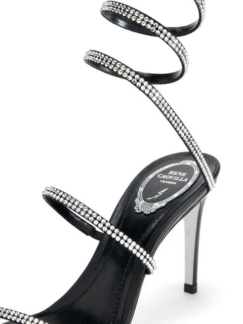 René Caovilla 105mm crystal-embellished sandals - Black - zdjęcie produktu nr 2