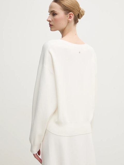 OUI sweter damski kolor biały 91125