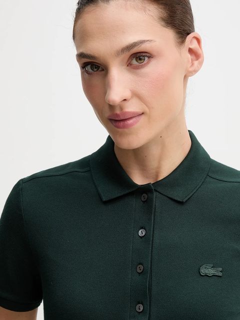 Lacoste polo damski kolor czarny PF5462