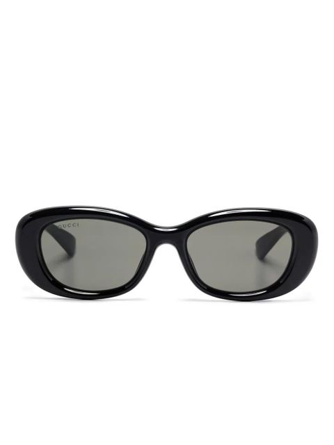 Gucci Eyewear oval-frame sunglasses - Black - zdjęcie produktu nr 1