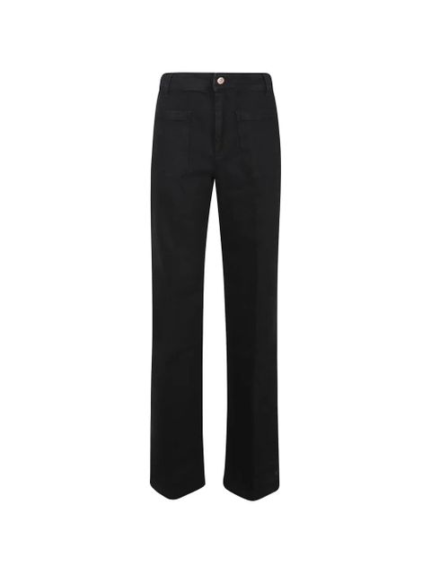 Victoria Beckham Alina logo-patch jeans - Black - zdjęcie produktu nr 1