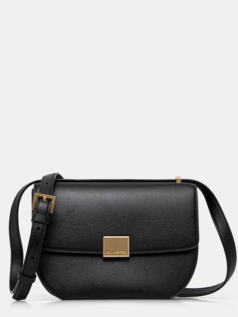 Karl Lagerfeld torebka skórzana kolor czarny A1W30444 - zdjęcie produktu nr 1