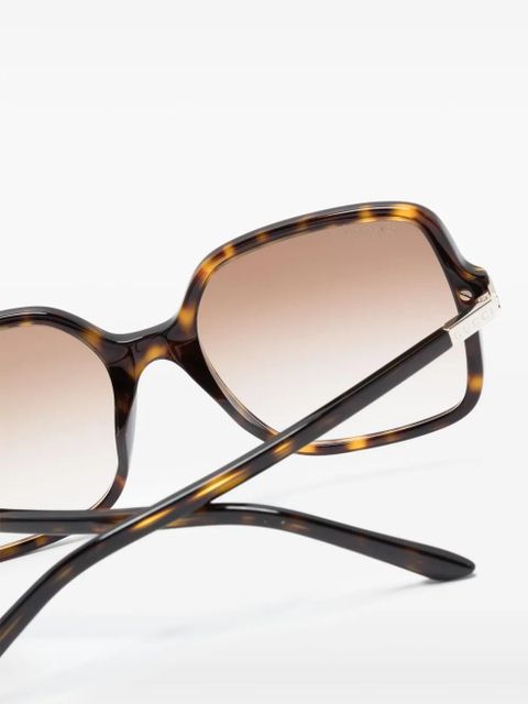 Gucci Eyewear tortoiseshell oversize-frame sunglasses - Brown