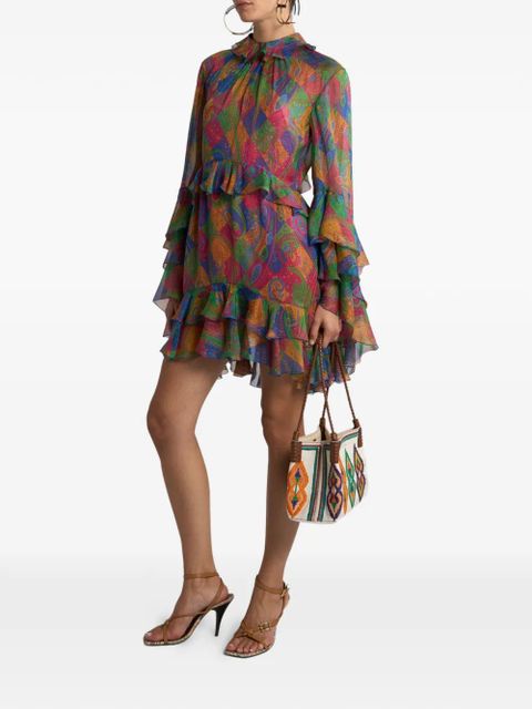 ETRO geometric paisley-motif mini dress - Red - zdjęcie produktu nr 2