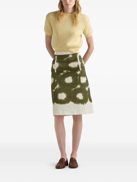 Prada printed canvas skirt - Green - zdjęcie produktu nr 2