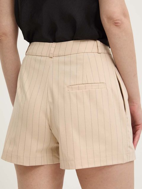 Answear.LAB spódnicospodnie kolor beżowy wzorzyste high waist