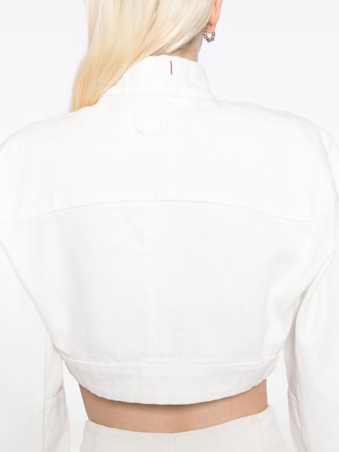 Jacquemus zip-up cropped jacket - Neutrals